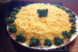 Салат Мимоза с яблоком