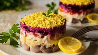 Диетическая селедка под шубой