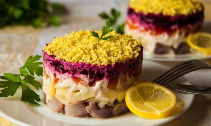 Рецепт диетическая селедка под шубой