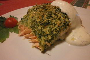 Филе семги под ароматной шубкой