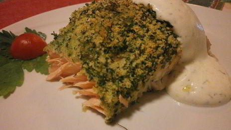 филе семги под ароматной шубкой