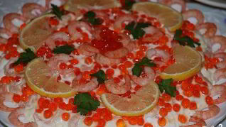 Креветки под шубой