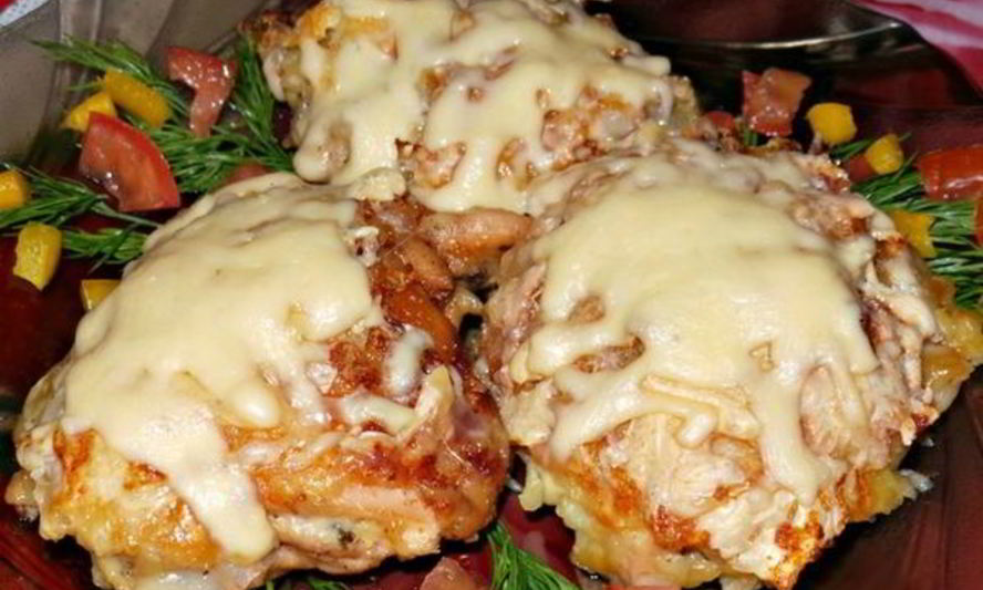 Рецепт куриная грудка с грибами под шубой из картофеля