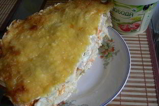 Куриное филе под шубой с картофелем