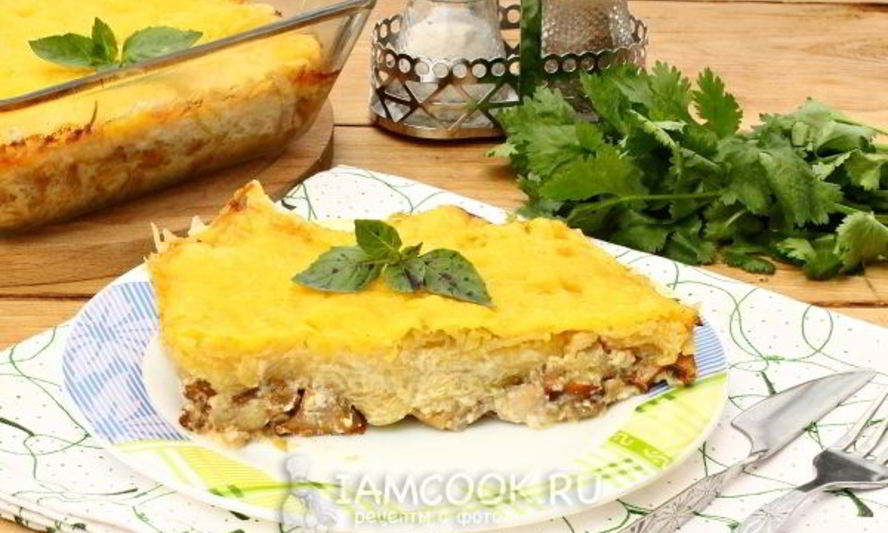 Рецепт курица с лисичками, запеченная под шубой