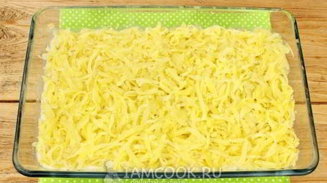 курица с лисичками, запеченная под шубой