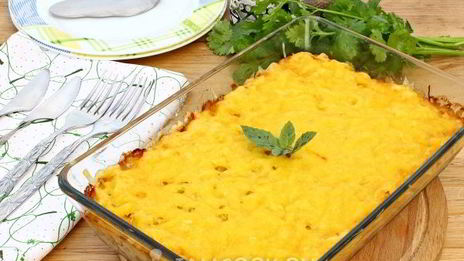 курица с лисичками, запеченная под шубой