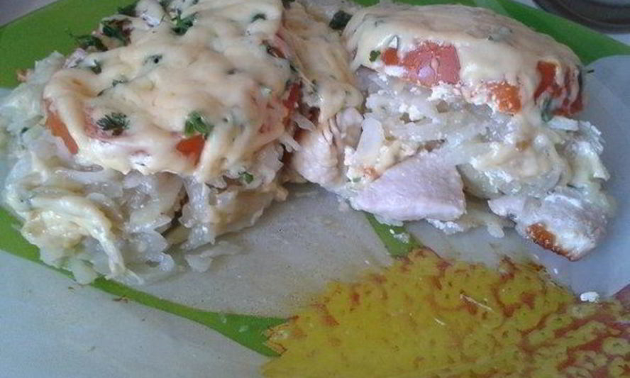 Рецепт мясо под шубой в мультиварке