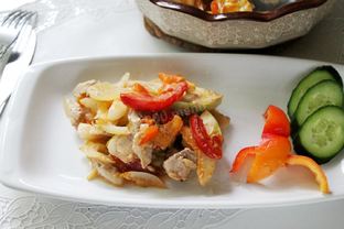 Мясо свинина под шубой в духовке