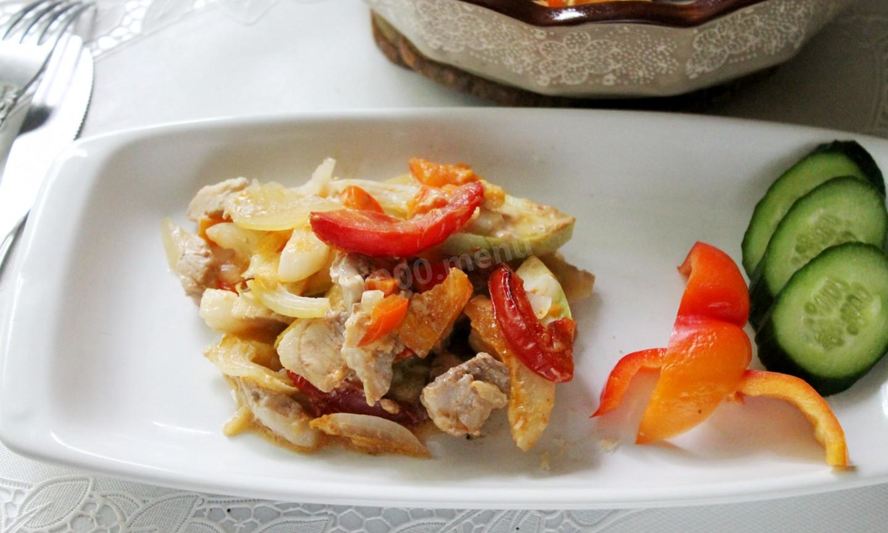 Рецепт мясо свинина под шубой в духовке