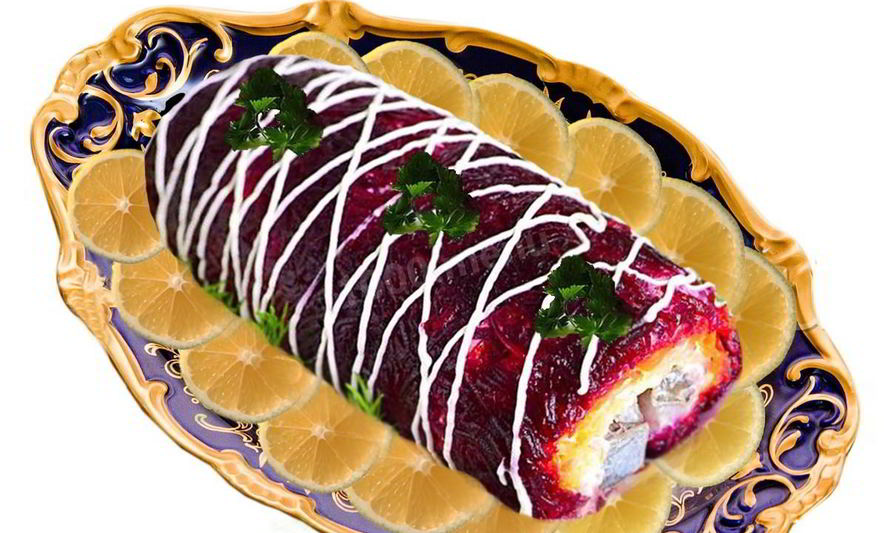 Рецепт праздничный рулет сельдь под шубой