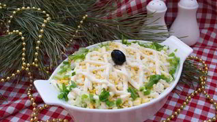 Салат Кальмары под шубой