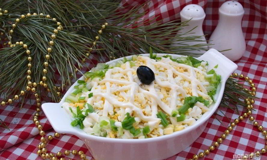 Рецепт салат кальмары под шубой