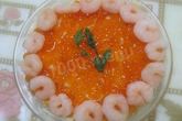 Салат Креветки под шубой с красной икрой