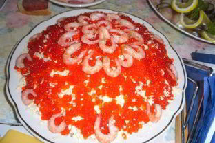 Салат Креветки под шубой