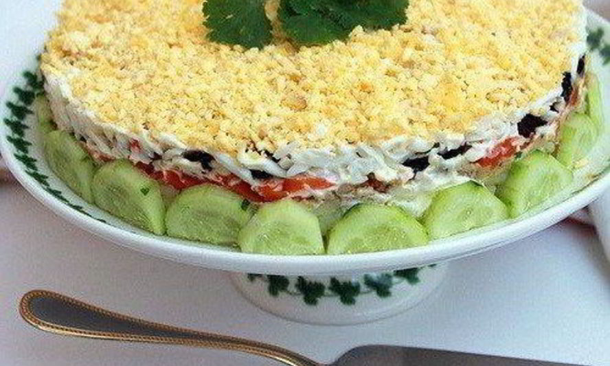 Рецепт салат печень трески под шубой