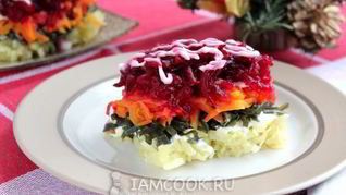 Салат под шубой вегетарианский