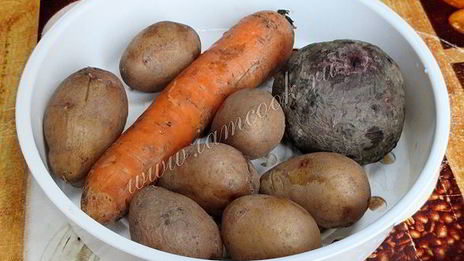 салат под шубой вегетарианский