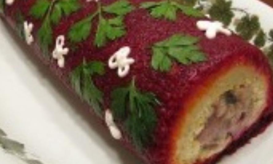 Рецепт салат-рулет селедка под шубой