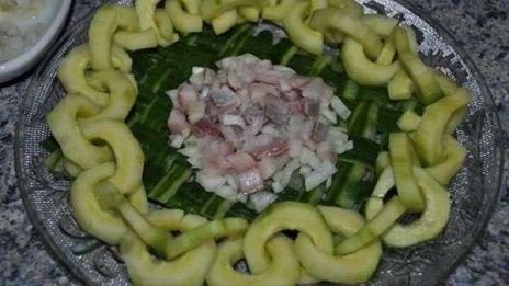 салат сельдь под шубой с яблоком