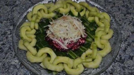 салат сельдь под шубой с яблоком