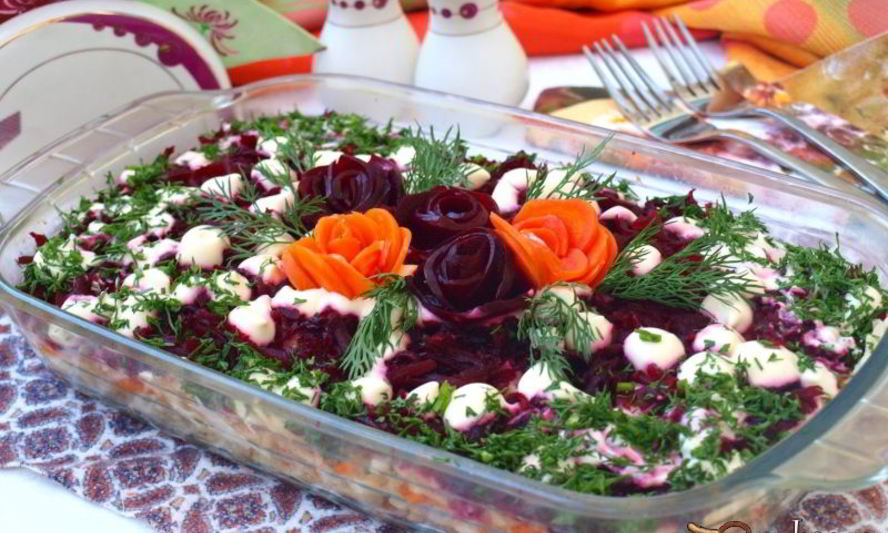 Рецепт сельдь под шубой с яблоком