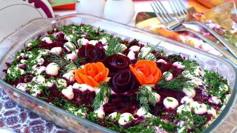 сельдь под шубой с яблоком