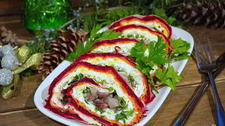 Сельдь под шубой в лаваше