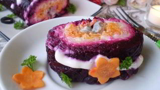 Селедка под шубой рулетом