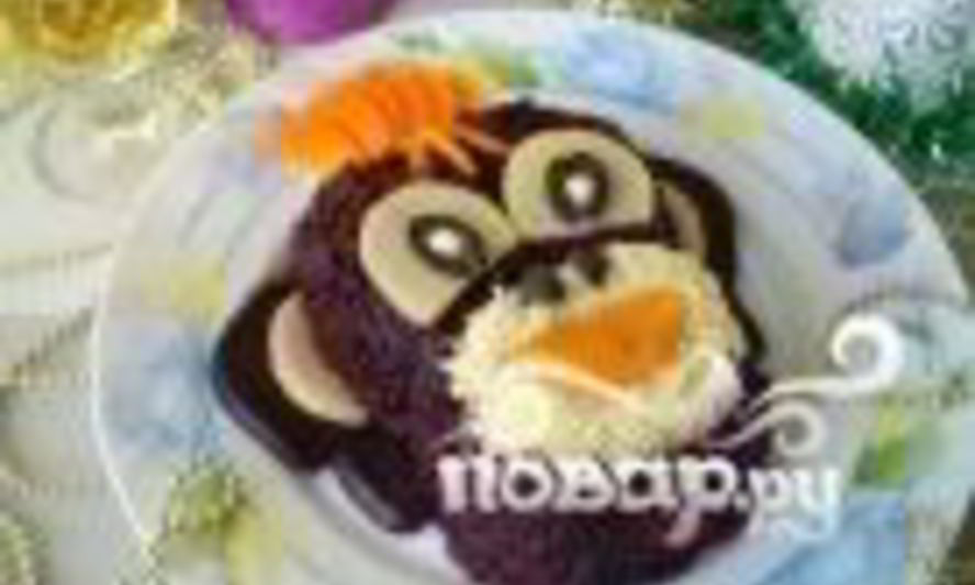 Рецепт селедка под шубой в виде обезьянки