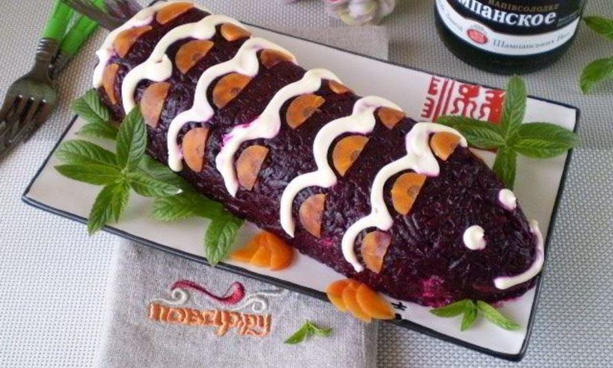 Рецепт селедка под шубой в виде рулета