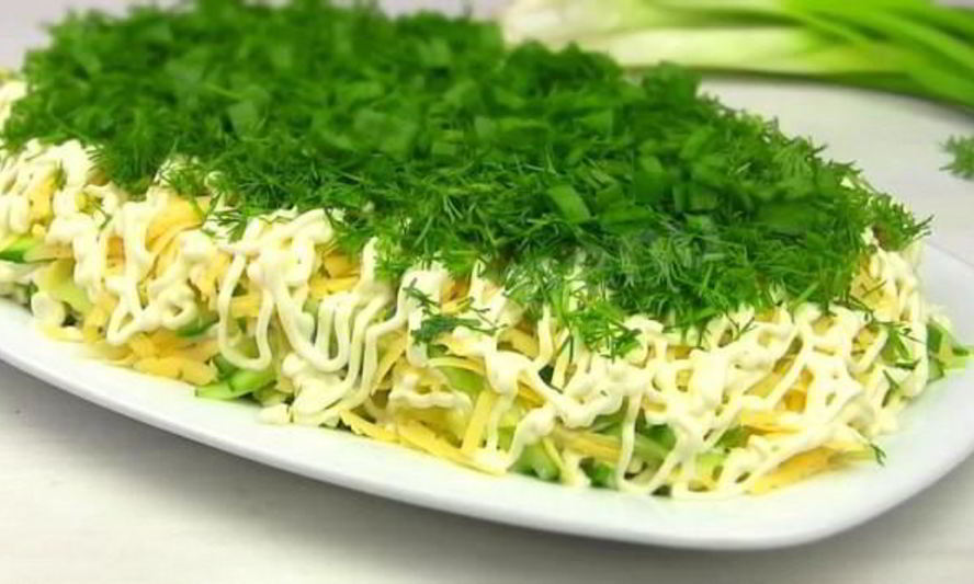 Рецепт селедка под зеленой шубой с сыром и без свеклы