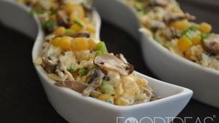 Салат с грибами и яйцами