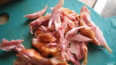 салат с копченой курицей и корейской морковью