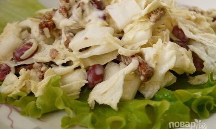 Рецепт салат с пекинской капустой и сухариками