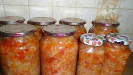 салат с рисом на зиму