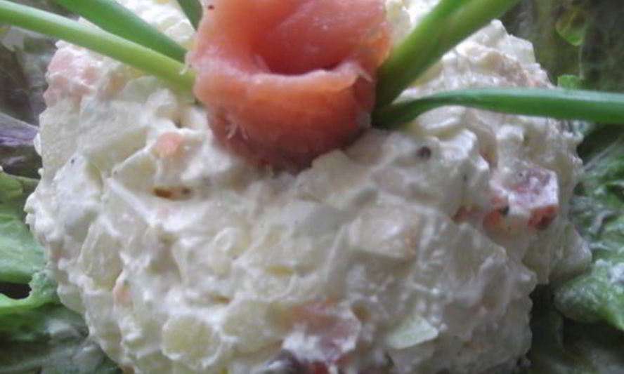 Рецепт салат с семгой и брынзой