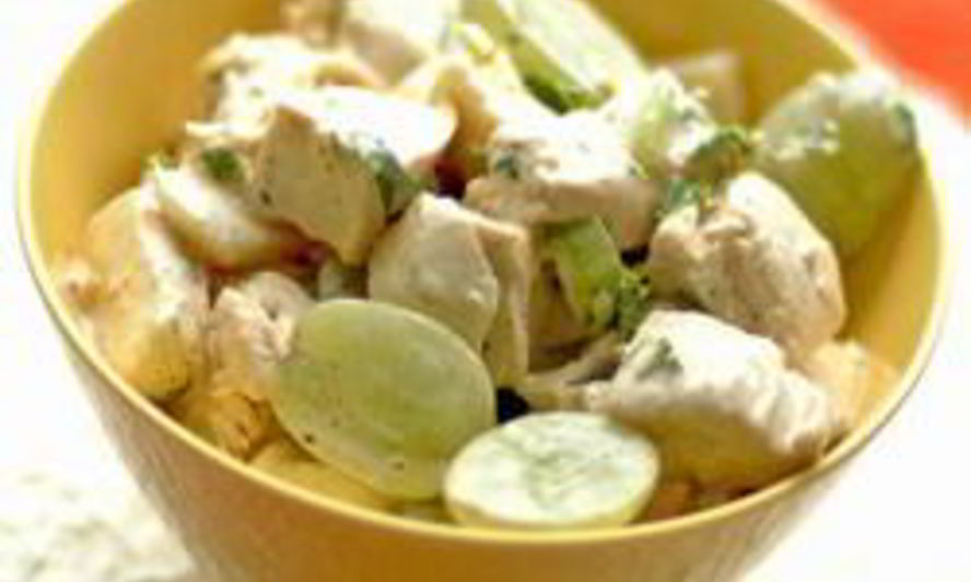 Рецепт салат с виноградом и курицей