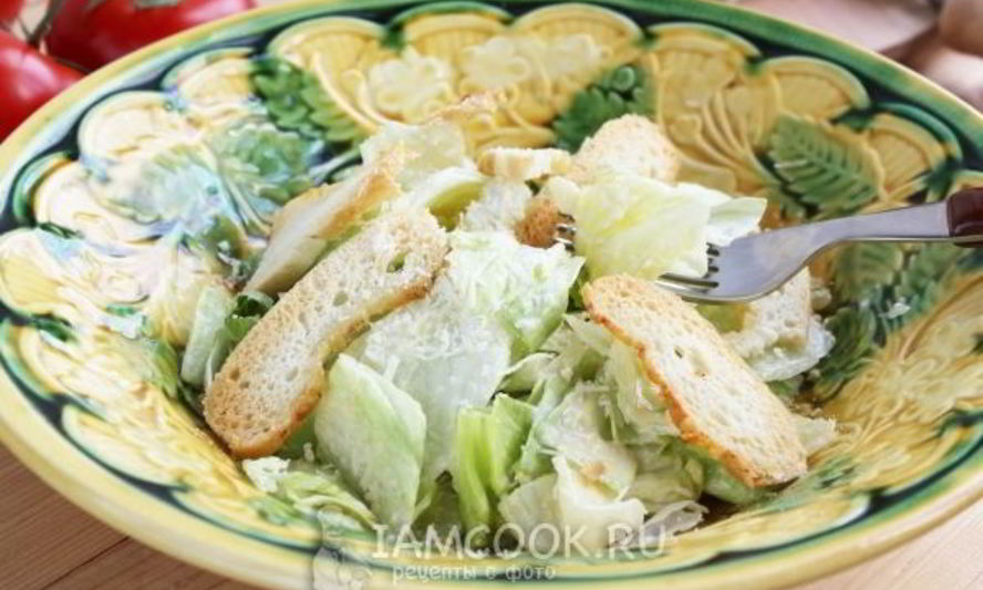 Рецепт салат цезарь классический