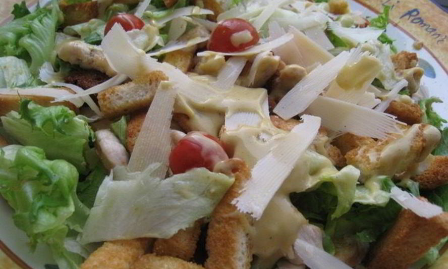 Рецепт салат цезарь с языком