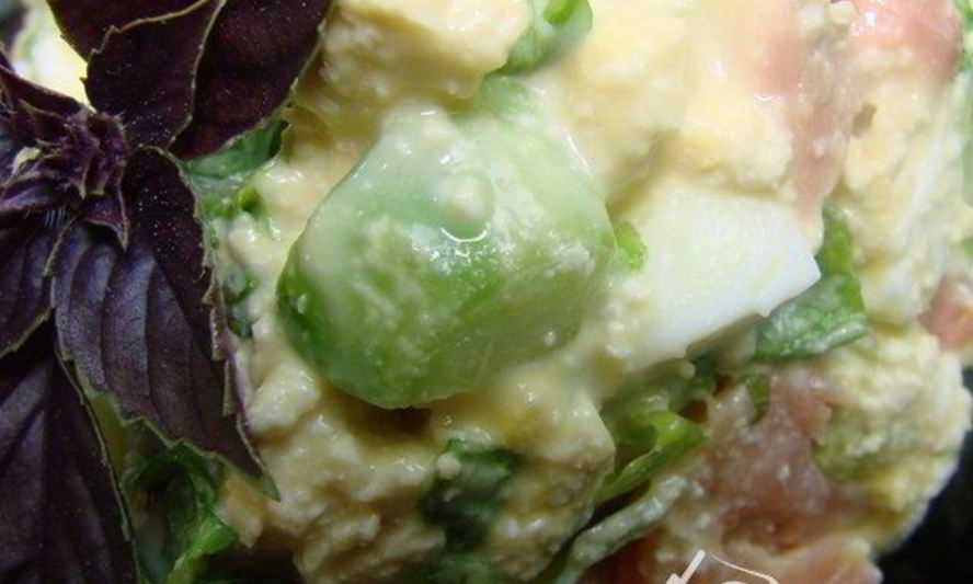 Рецепт салат венеция с красной рыбкой и тофу