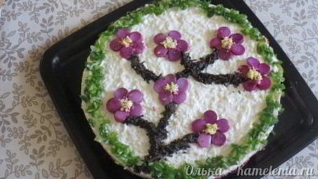 салат ветка сакуры