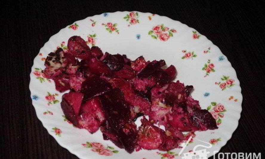 Рецепт теплый салат из редиса и овощей