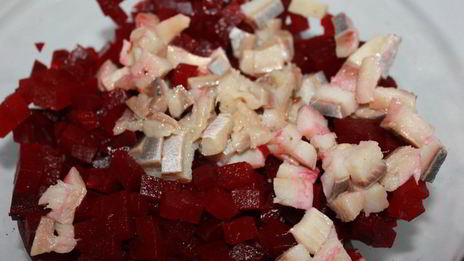 ленивый винегрет с селедкой