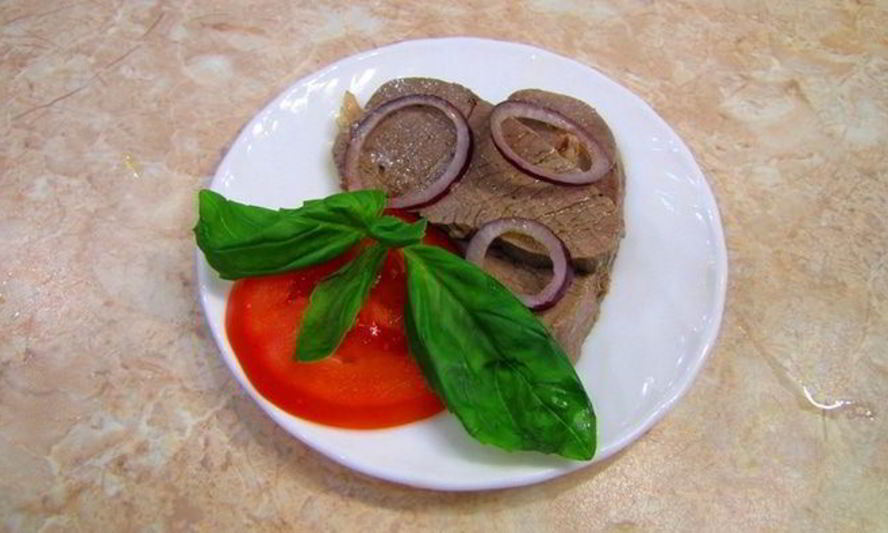 Рецепт телятина, маринованная в соусе винегрет с репчатым луком