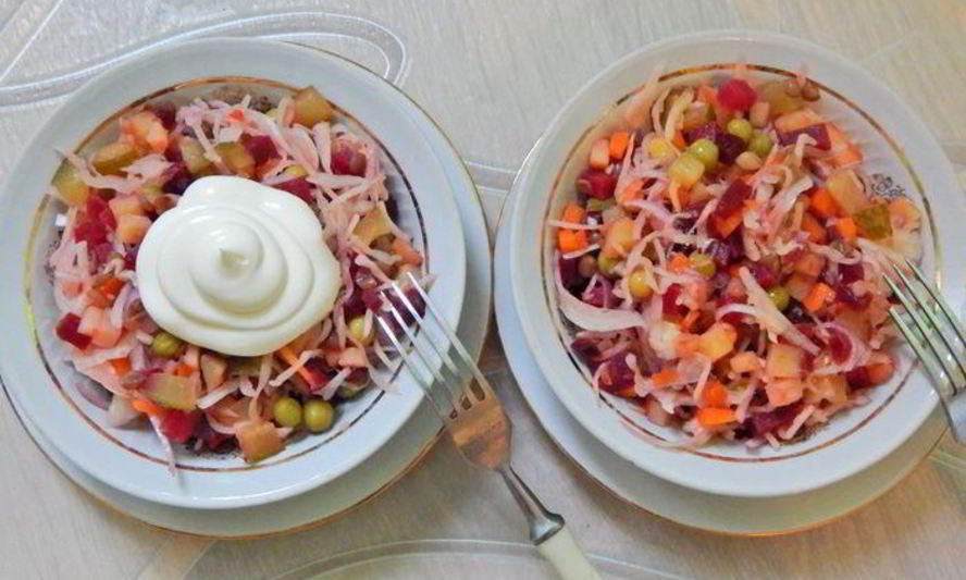 Рецепт винегрет с чечевицей