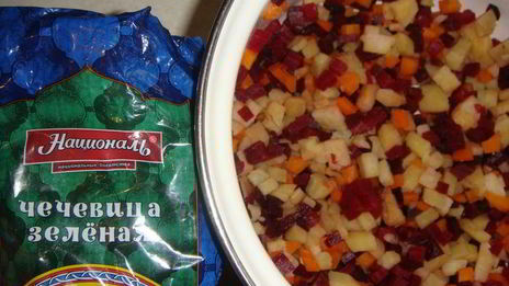 винегрет с чечевицей