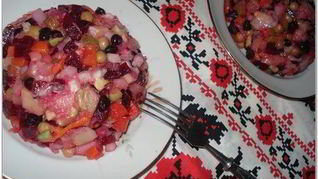 Винегрет с черной фасолью