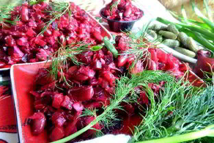 Винегрет с фасолью и жареным луком