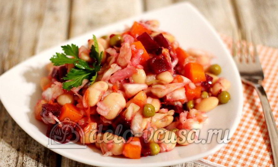Рецепт винегрет с фасолью
